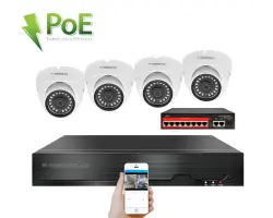 IP 4 kamerov� set  s extern�m PoE XM-402B-Ext. 4MPx, CZ menu - 8290 K�