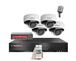 IP 4 kamerov� set  s extern�m PoE XM-405B-Ext. 4MPx, CZ menu - 8290 K�
