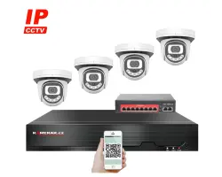 IP 4 kamerov� set  s extern�m PoE XM-412B-Ext. 4MPx, CZ menu - 8290 K�