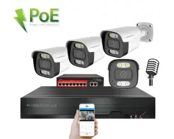 IP 4 kamerov� set  s extern�m PoE XM-414B-Ext. 4MPx, CZ menu - 8290 K�