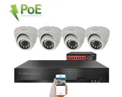 4K IP 4 kamerov� set  s extern�m PoE XM-402D-Ext. 8MPx, CZ menu - 10890 K�