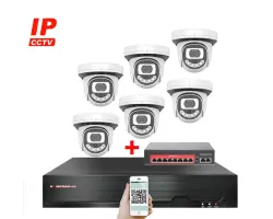 4K IP 6 kamerov� set s extern�m PoE XM-612D-Ext. 8MPx, CZ menu - 14090 K�