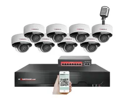 IP 8 kamerov� set s extern�m PoE XM-805B-Ext. 4MPx, mikrofon, CZ menu - 13390 K�