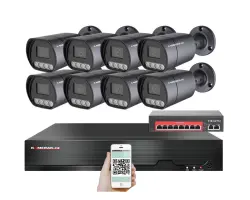 IP 8 kamerov� set s extern�m PoE XM-810B-Ext. 4MPx, CZ menu - 13390 K�