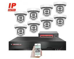 IP 8 kamerov� set  s extern�m PoE XM-812B-Ext. 4MPx, CZ menu - 13390 K�