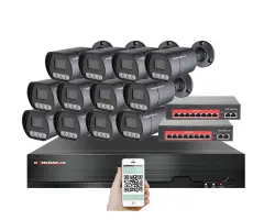 IP 12 kamerov� set s extern�m PoE XM-1210B-Ext. 4MPx, mikrofon, CZ menu - 20390 K�