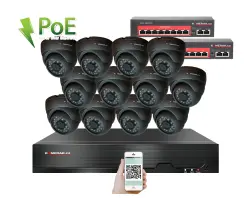 IP 12 kamerov� set s extern�m PoE XM-1211B Ext. 4MPx, CZ menu - 20390 K�