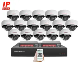 IP 16 kamerov� set s extern�m PoE XM-1605B-Ext. 4MPx, CZ menu - 25490 K�