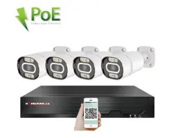 4K PoE IP 4 kamerov� set XM-403D 8MPx, CZ menu - 10190 K�