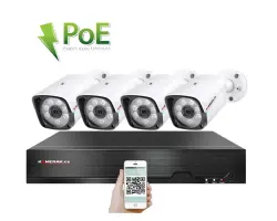 4K PoE IP 4 kamerov� set XM-401D 8MPx, CZ menu - 10190 K�