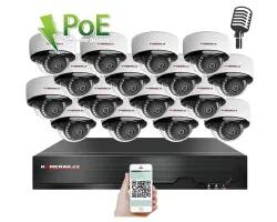 4K PoE IP 16 kamerov� set XM-1605D 8MPx, mikrofon, CZ menu - 40690 K�