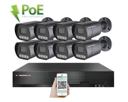 4K PoE IP 8 kamerov� set XM-810D 8MPx, mikrofon, CZ menu - 19090 K�