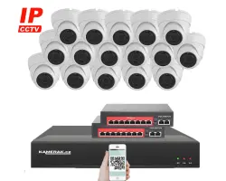 IP 16 kamerov� set s extern�m PoE XM-1602D-Ext. 8MPx, CZ menu - 35590 K�