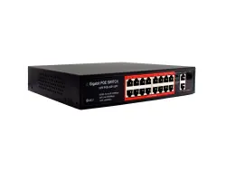 POE Switch POE316G 18port� RJ45 (16*PoE 100Mbps +2*uplink 100/1000Mbps) IEEE 802.3 af/at - Rack mount - 2390 K�