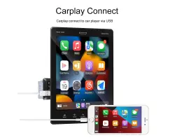 1DIN autor�dio A3021 Apple Carplay LCD 9,5 Vertik�ln� nastaviteln� dotykov� displej - 2990 K�