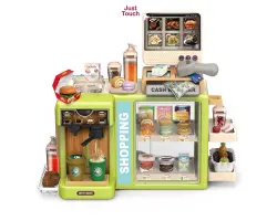 D�tsk� Pokladna / Kav�rna 3v1 (1101-1) s Dotykov�m Displejem, Skenerem | Interaktivn� Hrac� Set - 690 K�