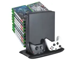 Multifunk�n� nab�jec� stojan SYY-XONEX-02-2 s aktivn�m chladic�m 4X USB pro Xbox One X (XONE) - 699 K�