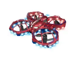 RC Minidron LH-X91 Spider s Ovl�d�n�m gesty a N�ramkov�m Ovlada�em | Sn�ma� P�ek�ek | LED Osv�tlen� | Dron pro Za��te�n�ky - �erven� - 790 K�