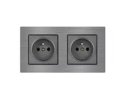 UNIC Elektrick� z�suvka 2*230V v r�me�ku 153mm, slitina hlin�ku �ed� - 244 K�