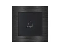 UNIC Zvonek v r�me�ku slitina hlin�ku �ern� - 147 K�