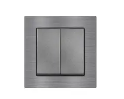 UNIC Dvojvyp�na� lustrov� s�riov� �.5 v r�me�ku 82mm, slitina hlin�ku �ed� - 148 K�