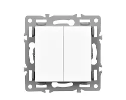UNIC modul MD2V02 dvojvyp�na� st��dav�-schodi��ov� �.5B 6+6,b�l� pro r�me�ek 82mm - 69 K�
