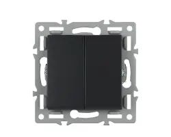 UNIC modul MD2V01 dvojvyp�na� lustrov� s�riov� �.5, �ern� pro r�me�ek 82mm - 60 K�