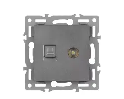 UNIC Modul MDNRJ45+TV Z�suvka RJ45+TV plast �ed� do r�me�ku - 128 K�