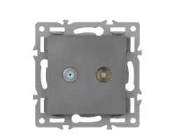 UNIC modul z�suvka SAT+TV �ed� pro r�me�ek 82mm - 159 K�