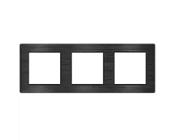 UNIC R�me�ek 224mm pro 3 moduly, slitina hlin�ku �ern� - 228 K�