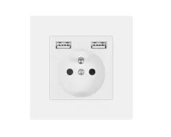 SRAN Elektrick� z�suvka 230V+2*USB 5V/2.1A plast b�l� - 198 K�
