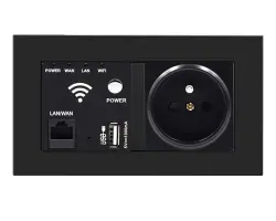 SRAN z�suvka WiFi socket + z�suvka 230V 16A v r�me�ku, plast �ern� - 550 K�