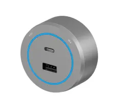 VoltLine z�suvkov� modul USB+USB-C �ed� (68x30mm) pro n�st�nn� li�ty - 288 K�