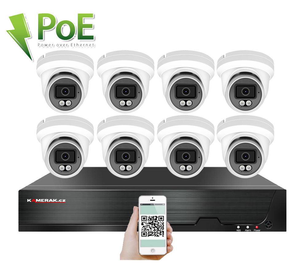 8 kamerový IP systém 4K PoE IP XM-809D 8MPx