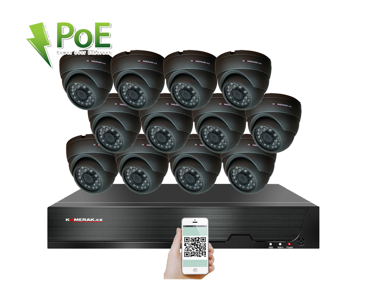 12 kamerový systém PoE IP XM-1211B 4MPx