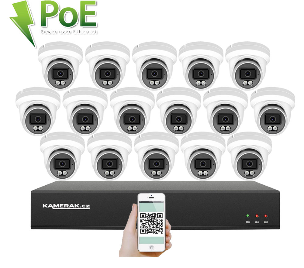 16 kamerov systm PoE IP XM-1609B 4MPx