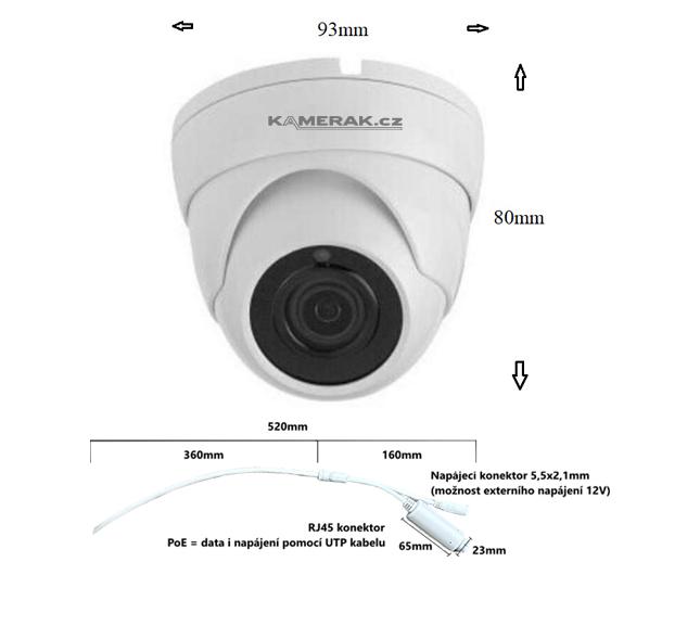 IP kamera nabídne záznam ve 8MPx rozlišení