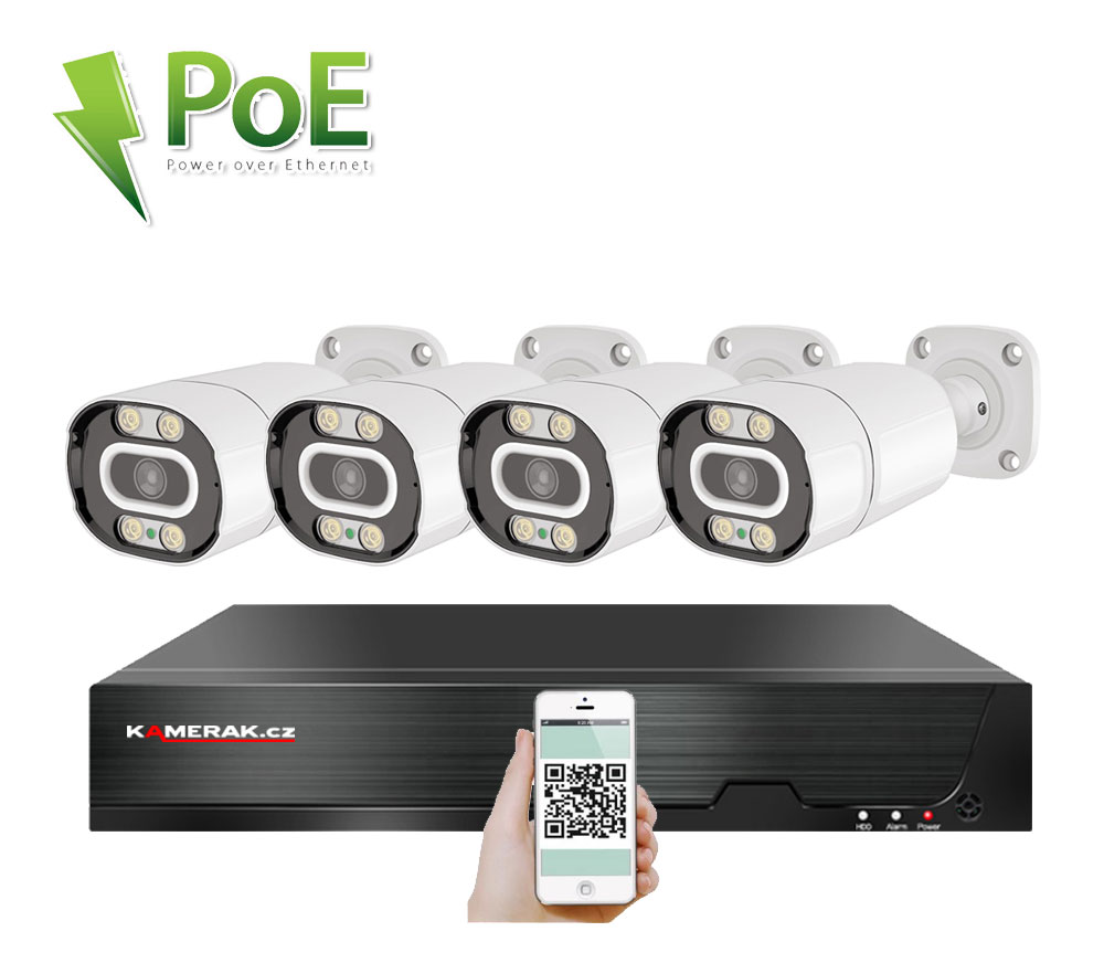 4 kamerový systém PoE IP XM-403B 4MPx