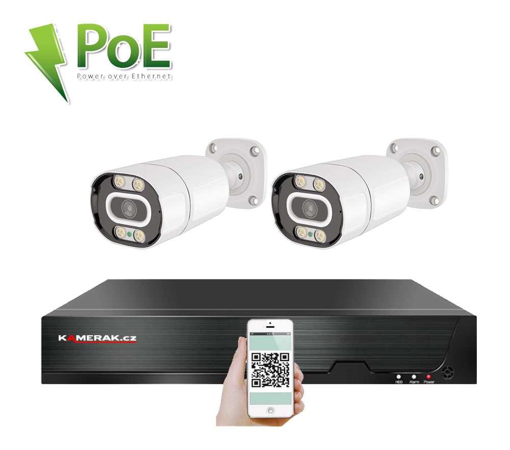 2 kamerový systém PoE IP XM-203B 4MPx