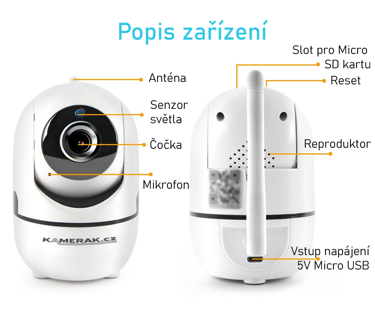 Wifi oton IP kamera FullHD 1080P 2MP, TUYA TY-02 Ai