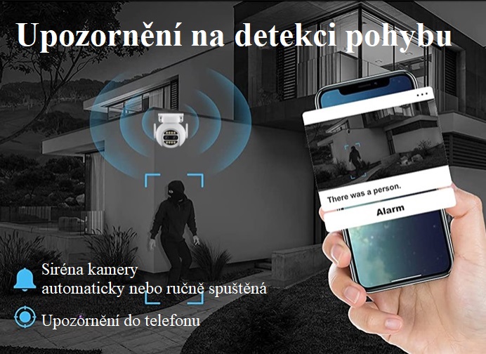 P2P PTZ WiFi kamera XM-400 dva objektivy 2x4MPx 8x optický zoom
