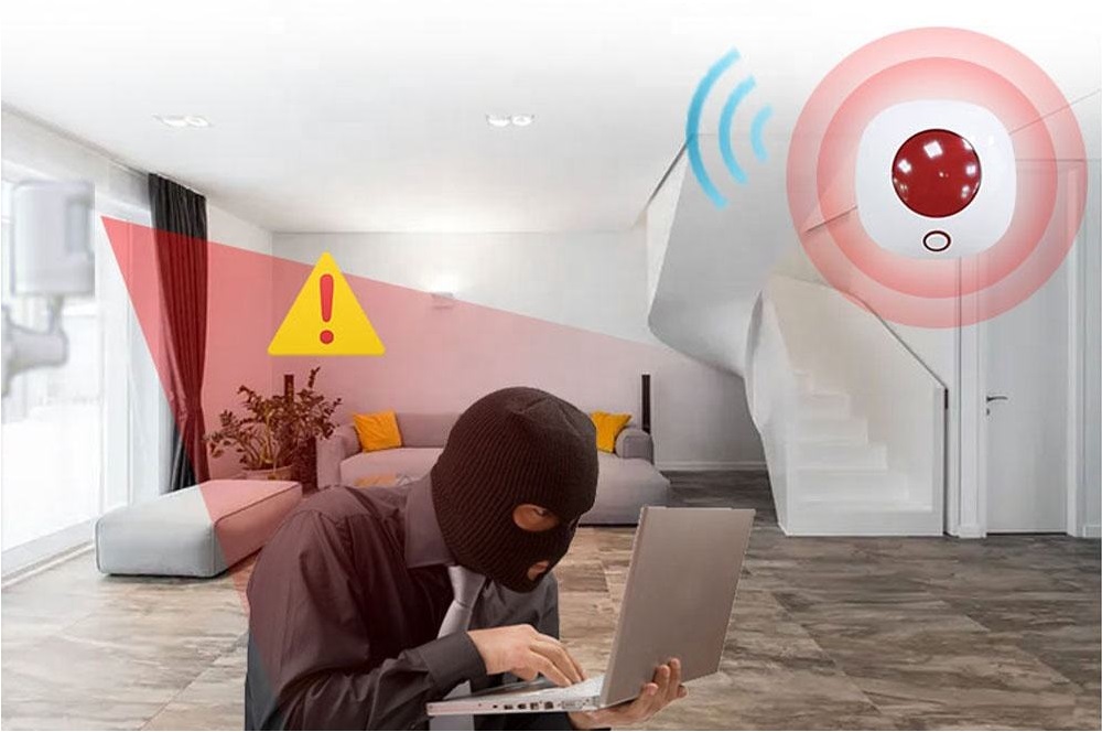 WiFi chytrý domovní bezdrátový alarm SN11 TUYA  s výkonnou sirénou pro Android,iOS