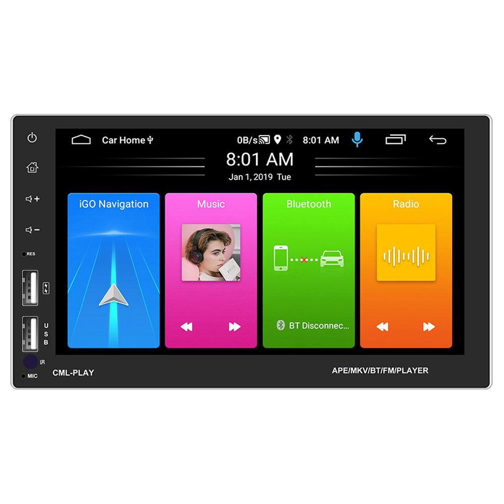 2 DIN Autorádio A2838 Android 9.1, Přehrávač s GPS WIFI BT FM Phone Link USB