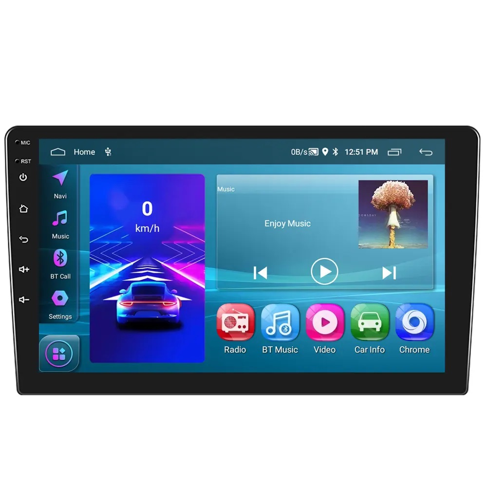 2DIN Autorádio 10,1" LCD A3196 2GB+32GB Android 13