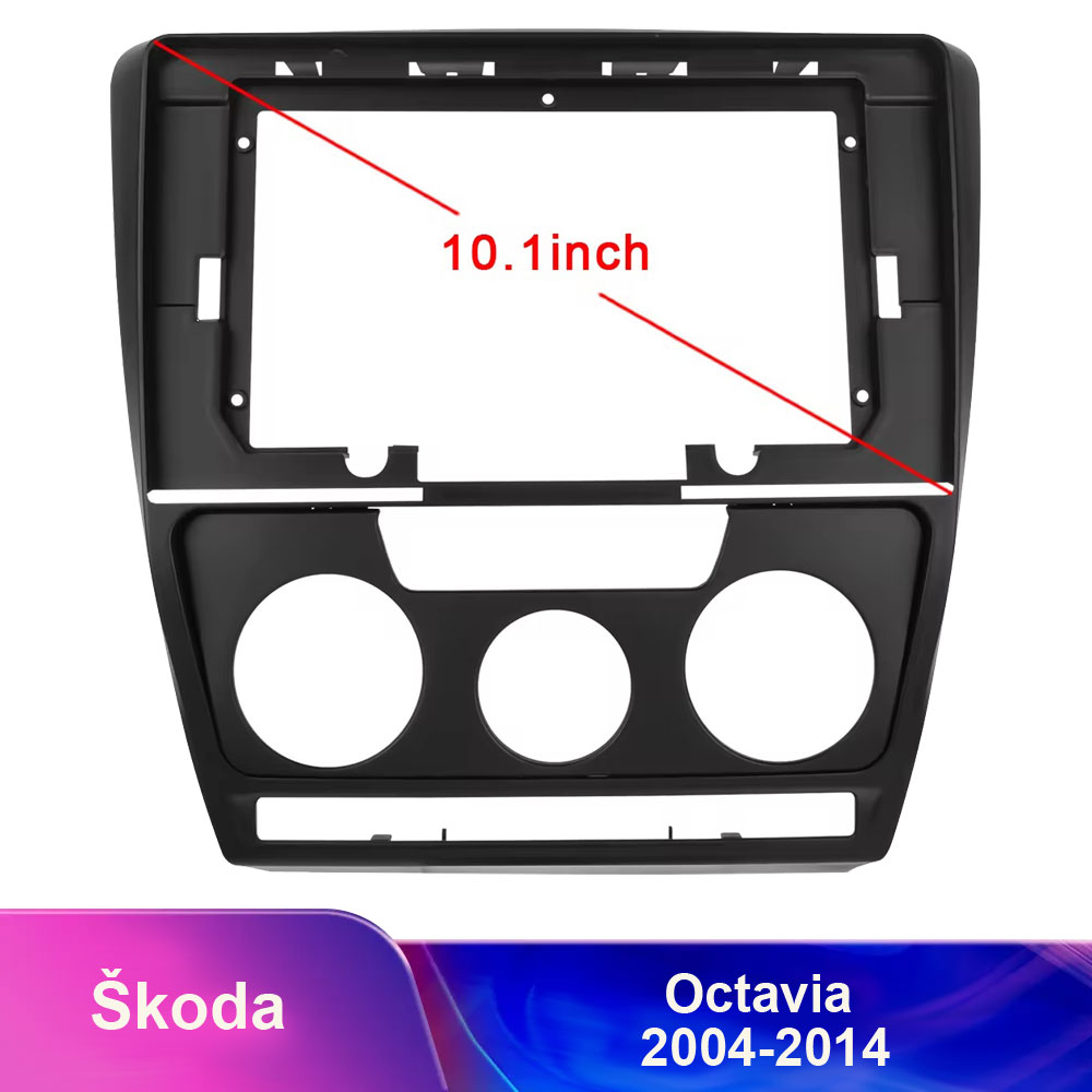 Redukční rámeček A7783 pro autorádio 10,1 palců pro Škoda Octavia 2004-2014 black