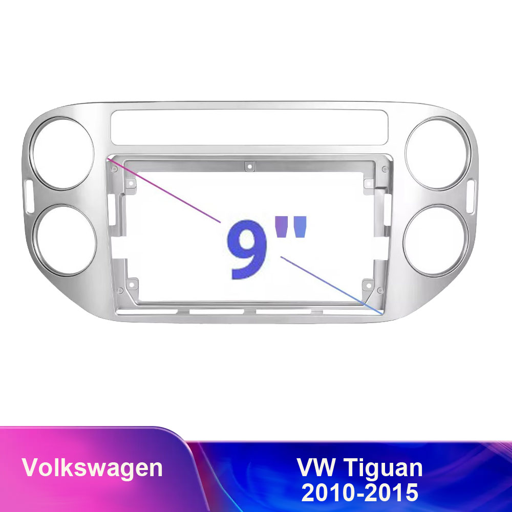 Redukční rámeček A7094 pro autorádio 9" pro VW Tiguan 2010-2015 stříbrná