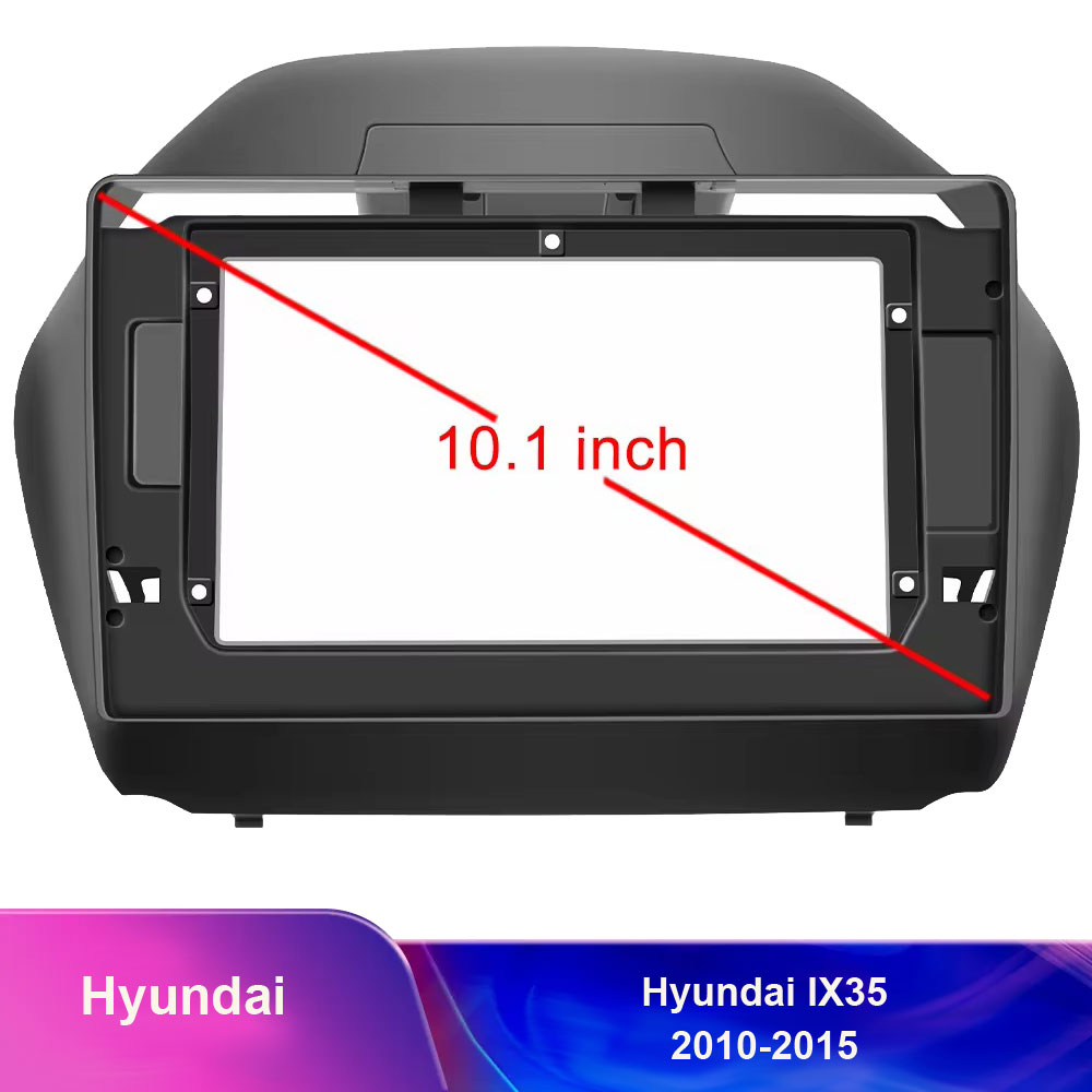 Redukční rámeček A7146 pro autorádio 10,1 palce, pro Hyundai IX35 2010-2015 (matná černá) 