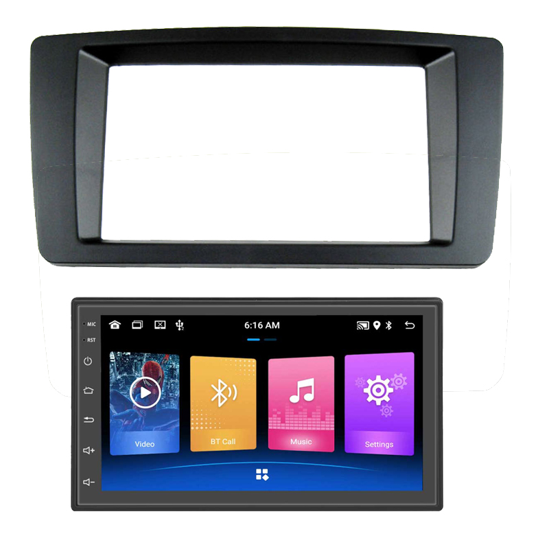2DIN Autorádio 7"  A2749 Android 10.0 + Rámeček SK-010 pro 2DIN autorádio, Škoda Octavia II/Yeti