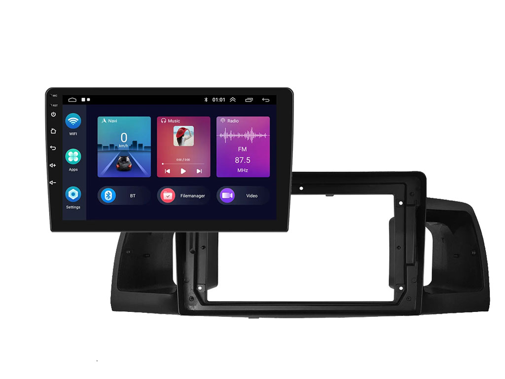 2DIN Autorádio 9palců LCD A3018  Android 11 s rámečkem A7082 pro Toyota corolla ex 2007-2012 (matt black)