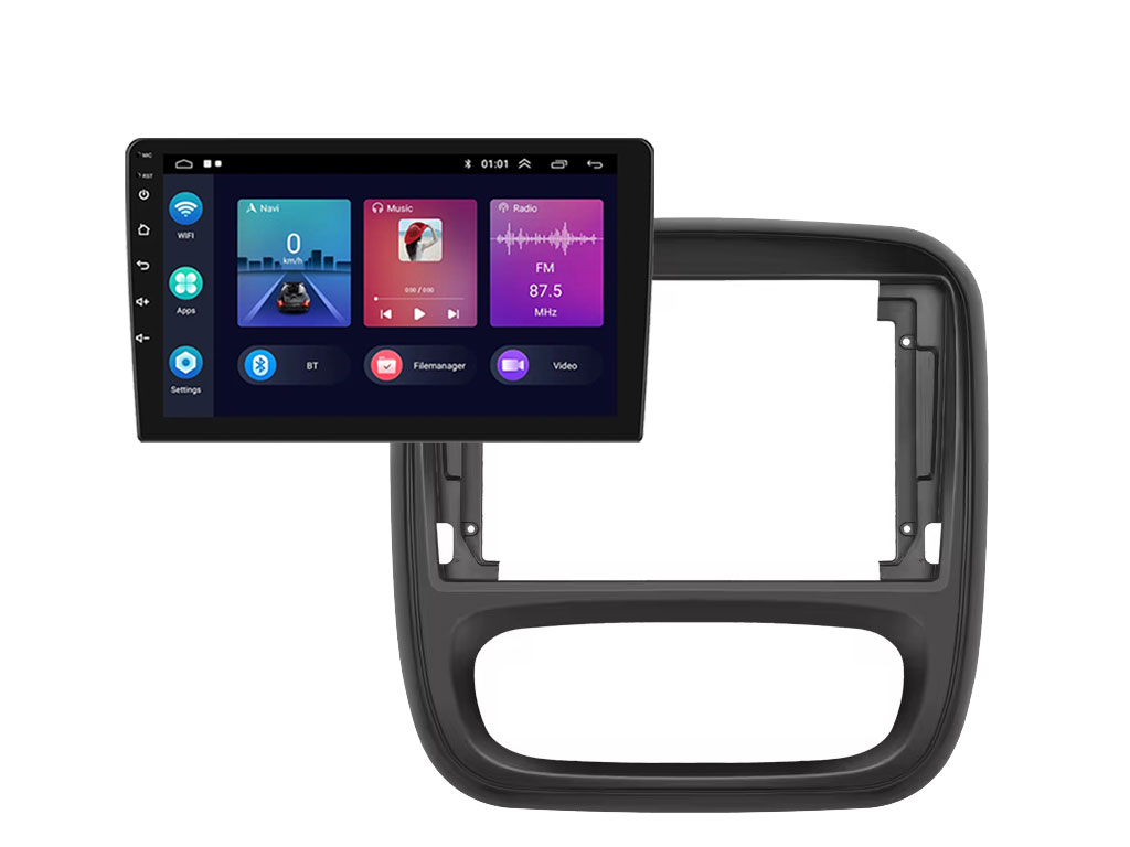 2DIN Autorádio 9" LCD A3018 Android 11 s rámečkem A7288 pro TRAFIC/Opel VIVARO left hand 2015